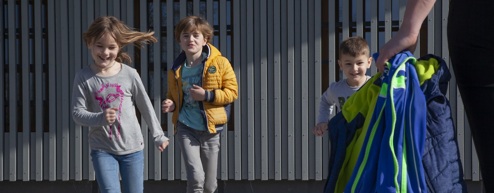 Rennende Kinderen Schoolplein