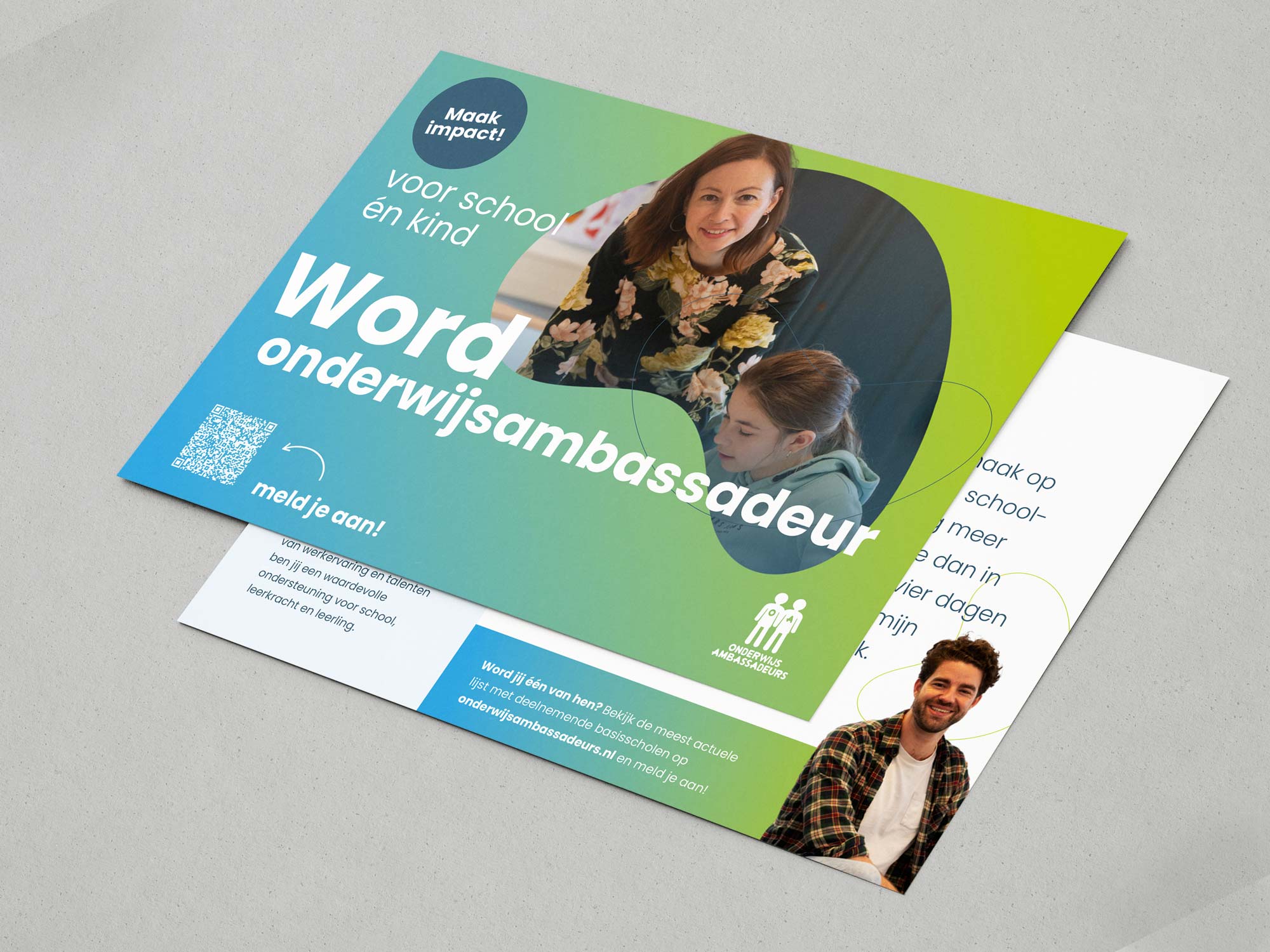 A5 Flyer Mockup Onderwijsambassadeurs