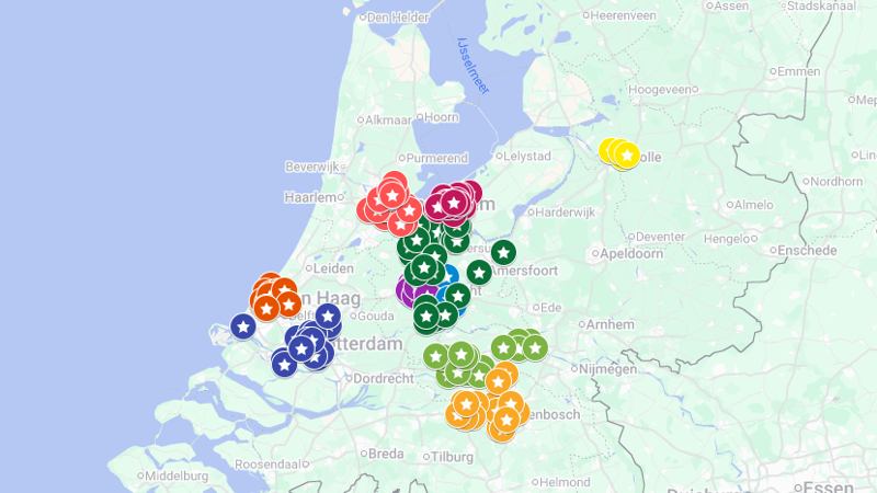 Landkaart Actieve Scholen