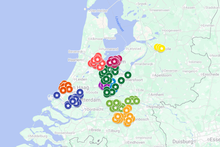 Landkaart Actieve Scholen
